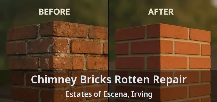 Chimney Bricks Rotten Repair Estates of Escena, Irving - TX