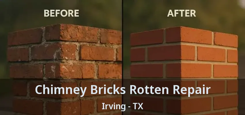 Chimney Bricks Rotten Repair Irving - TX
