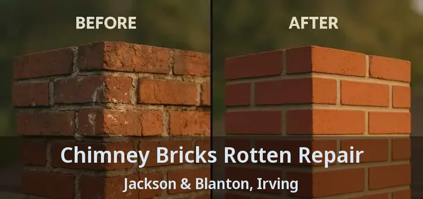Chimney Bricks Rotten Repair Jackson & Blanton, Irving - TX