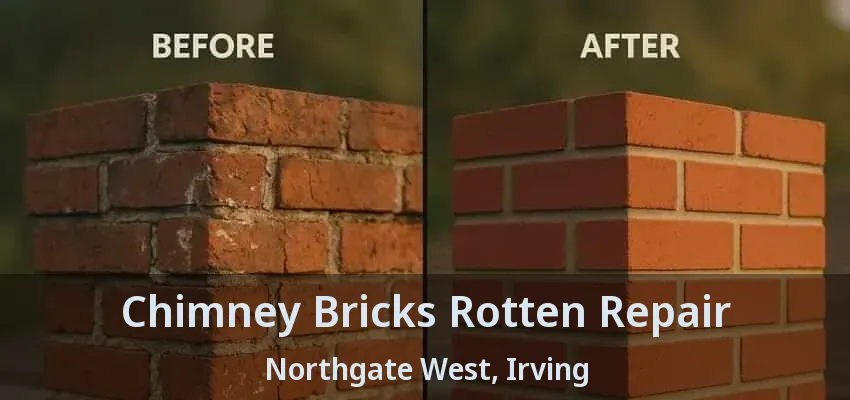 Chimney Bricks Rotten Repair Northgate West, Irving - TX