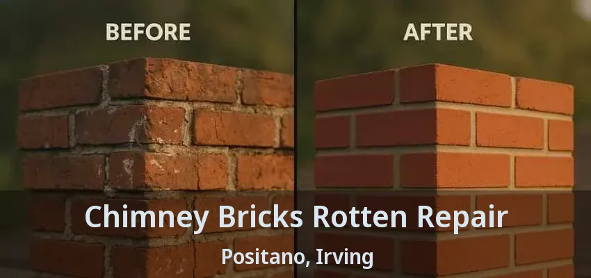 Chimney Bricks Rotten Repair Positano, Irving - TX