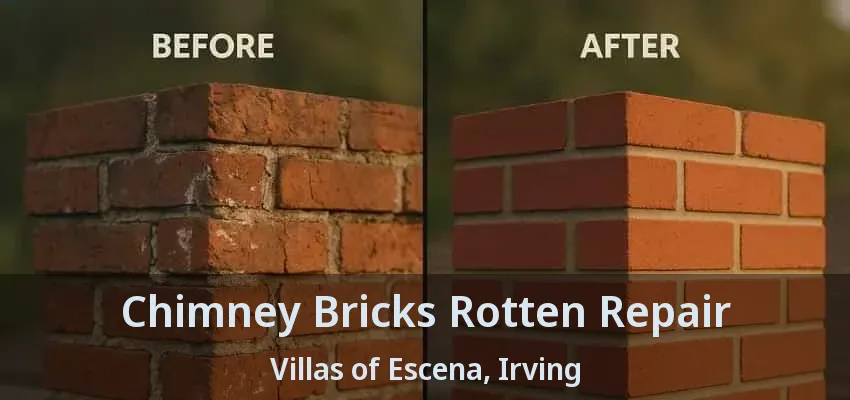 Chimney Bricks Rotten Repair Villas of Escena, Irving - TX