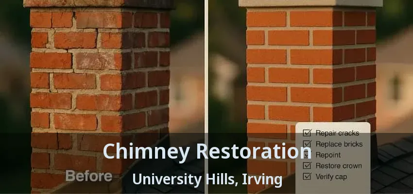 Chimney Restoration University Hills, Irving - TX