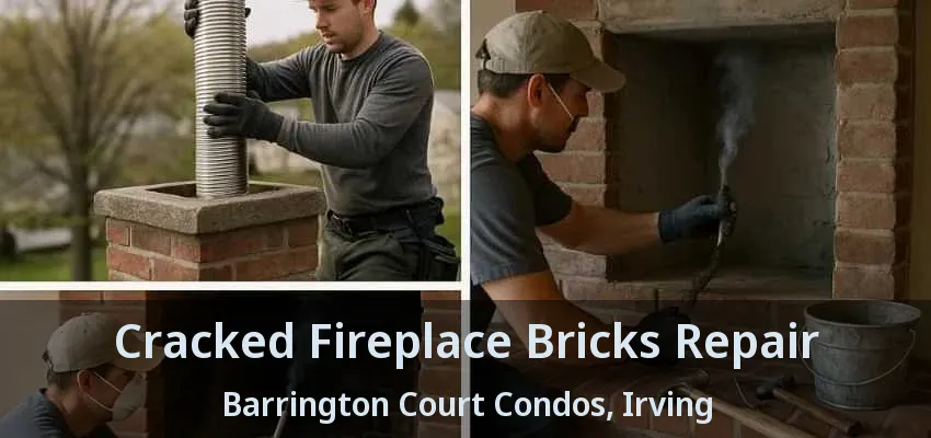 Cracked Fireplace Bricks Repair Barrington Court Condos, Irving - TX