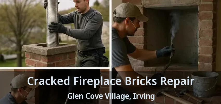 Cracked Fireplace Bricks Repair Glen Cove Village, Irving - TX