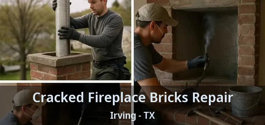 Cracked Fireplace Bricks Repair Irving - TX