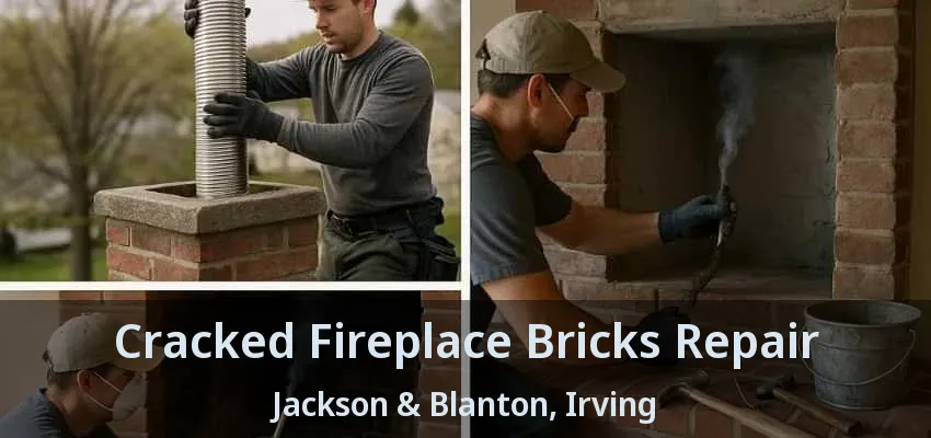 Cracked Fireplace Bricks Repair Jackson & Blanton, Irving - TX